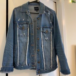 vintage distressed denim jacket